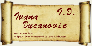Ivana Ducanović vizit kartica